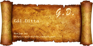 Gál Ditta névjegykártya