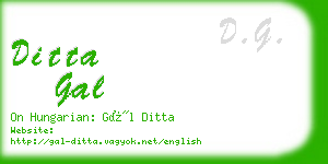 ditta gal business card